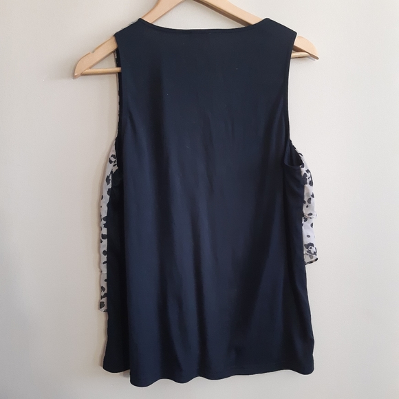 Leopard Print Chiffon Tank Top - Picture 2 of 5